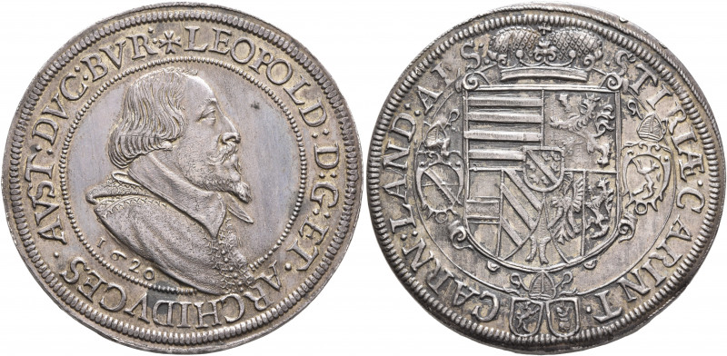 AUSTRIA. Holy Roman Empire. Leopold V, Archduke, 1619-1632. Taler 1620 (Silver, ...