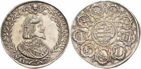 AUSTRIA. Holy Roman Empire. Ferdinand III, Emperor, 1637-1657. Medal (Silver, 42 mm, 31.88 g), on the Hungarian coronation in Sopron. By Hans Guett, K...