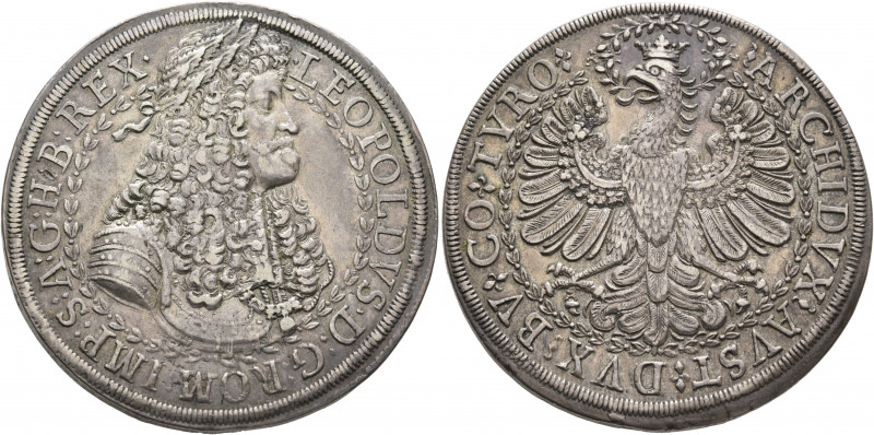 AUSTRIA. Holy Roman Empire. Leopold I, Emperor, 1658-1705. Doppeltaler (Silver, ...