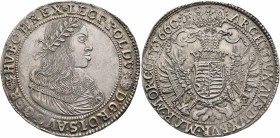 AUSTRIA. Holy Roman Empire. Leopold I, Emperor, 1658-1705. Taler 1660 (Silver, 46 mm, 28.67 g, 11 h), Kremnitz. LEOPOLDVS D G RO I S AVG GER HV BOH RE...