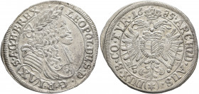 AUSTRIA. Holy Roman Empire. Leopold I, Emperor, 1658-1705. 15 Kreuzer 1685 (Silver, 30 mm, 5.50 g, 6 h), issued by Ludwig Gustav von Hohenlohe-Schilli...