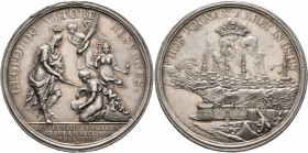 AUSTRIA. Holy Roman Empire. Leopold I, Emperor, 1658-1705. Medal 1686 (Silver, 45 mm, 38.26 g, 12 h), on the liberation of Buda from the Turks. By G. ...