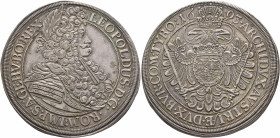 AUSTRIA. Holy Roman Empire. Leopold I, Emperor, 1658-1705. Taler 1693 (Silver, 47 mm, 28.79 g), Vienna. LEOPOLDUS D G ROM IMP S A GE HV BO REX Cuirass...