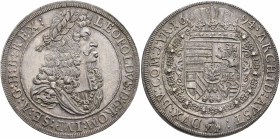 AUSTRIA. Holy Roman Empire. Leopold I, Emperor, 1658-1705. Taler 1694 (Silver, 42 mm, 28.48 g, 12 h), Hall. LEOPOLDVS D G ROM IMP SE A G H B REX Laure...
