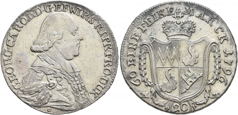 GERMANY. Würzburg (Bistum). Georg Karl von Fechenbach, 1795-1802. 20 Kreuzer 179...