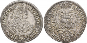 AUSTRIA. Holy Roman Empire. Leopold I, Emperor, 1658-1705. Halbtaler 1701 (Silver, 35 mm, 14.34 g, 12 h), Kremnitz. LEOPOLD D G R I S A GER HV BO REX ...