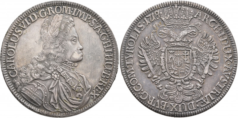 AUSTRIA. Holy Roman Empire. Karl VI, Emperor, 1711-1740. Taler 1718 (Silver, 43 ...