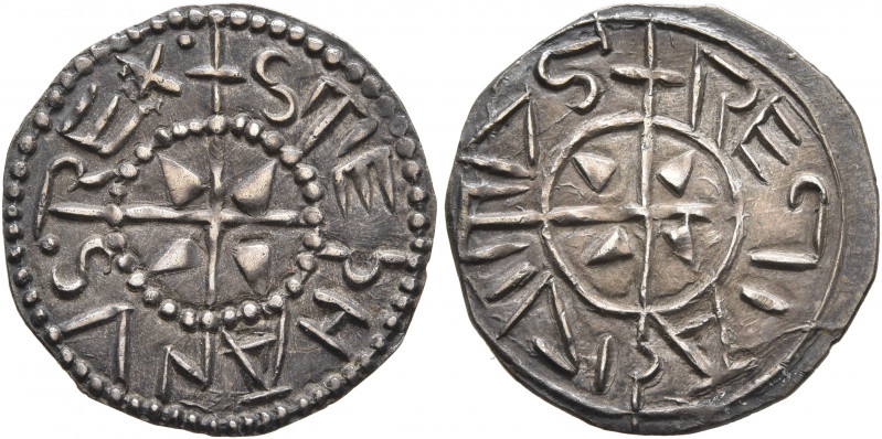 HUNGARY. Stephan I (St. Stephan), 997-1038. Denar (Silver, 17 mm, 0.92 g). ✠STEP...