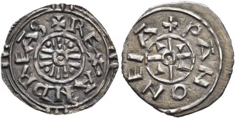 HUNGARY. Andreas I, 1047-1061. Denar (Silver, 15 mm, 0.58 g, 12 h). ✠REX ANDREAS...