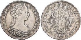 AUSTRIA. Holy Roman Empire. Maria Theresia, Empress, 1740-1780. Halbtaler 1742 (Silver, 36 mm, 14.38 g, 12 h), Kremnitz. M THERESIA D G REG HUN BO Dia...
