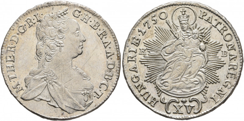 AUSTRIA. Holy Roman Empire. Maria Theresia, Empress, 1740-1780. 15 Kreuzer 1750 ...