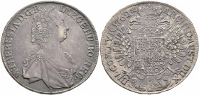 AUSTRIA. Holy Roman Empire. Maria Theresia, Empress, 1740-1780. Konventionstaler 1762 (Silver, 40 mm, 28.00 g), Hall. M THERESIA D G R IMP GE HU BO RE...