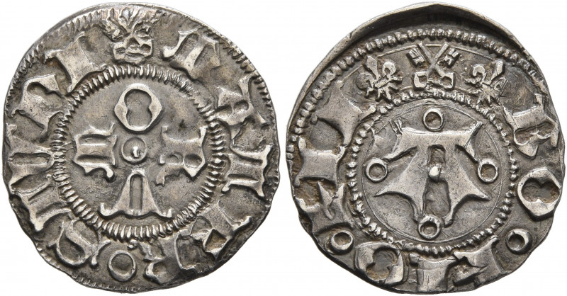 ITALY. Bologna. Anonymous Pope, 1403-1430. Bolognino (Silver, 18 mm, 1.16 g, 1 h...