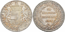 AUSTRIA. Holy Roman Empire. Maria Theresia, Empress, 1740-1780. Konventionstaler 1766 (Silver, 40 mm, 28.08 g, 12 h), Günzburg M THERESIA D G R IMP HU...