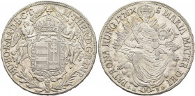 AUSTRIA. Holy Roman Empire. Maria Theresia, Empress, 1740-1780. 1/2 Konventionstaler 1776 (Silver, 32 mm, 14.00 g, 12 h), Kremnitz. M THER D G R IMP H...