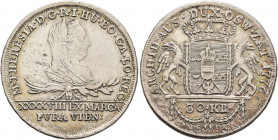 AUSTRIA. Holy Roman Empire. Maria Theresia, Empress, 1740-1780. 30 Kreuzer 1776 (Silver, 30 mm, 9.25 g, 12 h), for Galicia (today South Poland and Wes...
