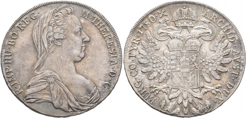 AUSTRIA. Holy Roman Empire. Maria Theresia, Empress, 1740-1780. Konventionstaler...