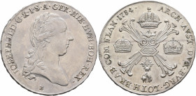 AUSTRIA. Holy Roman Empire. Josef II, Emperor, 1765-1790. Kronentaler 1784 (Silver, 40 mm, 29.53 g, 6 h), Kremnitz IOSEPH II D G R I S A GER HIE HVN B...