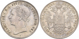 AUSTRIA. Kaisertum Österreich-Ungarn. Franz Josef I, 1867-1916. 1/2 Konventionstaler 1850 (Silver, 30 mm, 14.07 g, 12 h), Vienna. FRANC IOS I D G AVST...