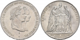 AUSTRIA. Kaisertum Österreich-Ungarn. Franz Josef I, 1867-1916. Gulden 1854 (Silver, 29 mm, 13.00 g, 12 h), Vienna FRANCISC IOS I D G AVSTRIAE IMP ET ...