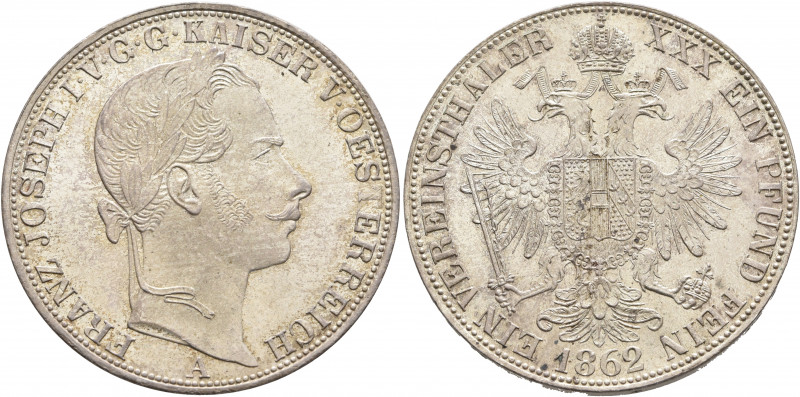 AUSTRIA. Kaisertum Österreich-Ungarn. Franz Josef I, 1867-1916. Vereinstaler 186...