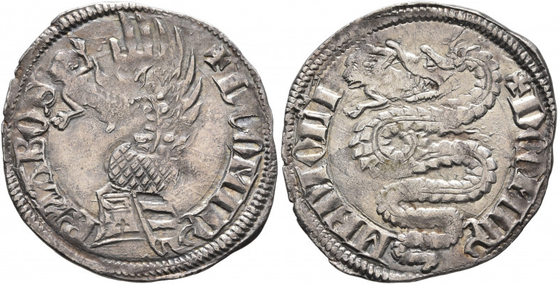 ITALY. Milano (Signori). Barnabò Visconti, 1349-1385. Pegione (Silver, 26 mm, 2....