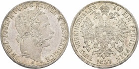 AUSTRIA. Kaisertum Österreich-Ungarn. Franz Josef I, 1867-1916. Doppelter Vereinstaler 1867 (Silver, 41 mm, 37.09 g, 12 h), Vienna FRANZ JOSEPH I V G ...