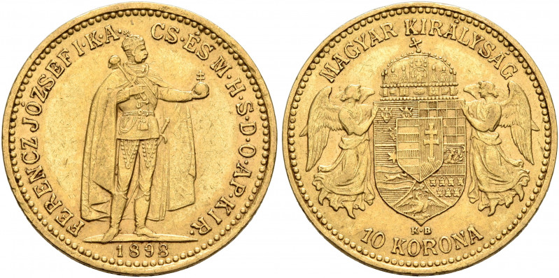 AUSTRIA. Kaisertum Österreich-Ungarn. Franz Josef I, 1867-1916. 10 Korona 1898 (...