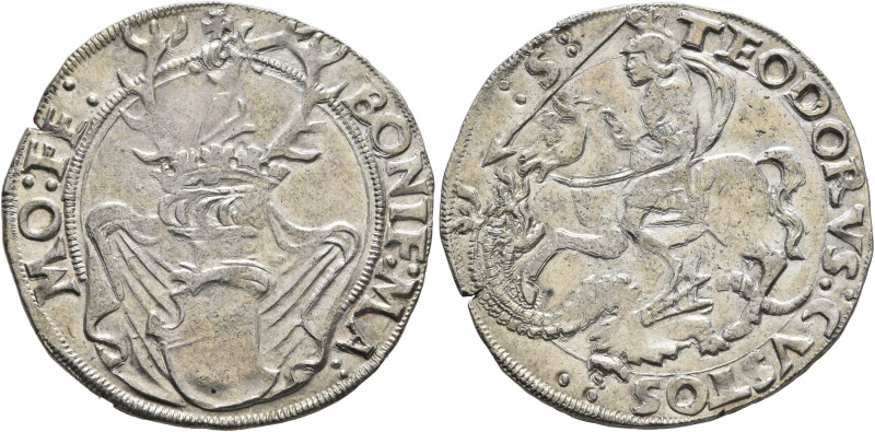 ITALY. Montferrat. Bonifacius II, 1518-1530. Cornuto (Silver, 30 mm, 5.59 g, 6 h...