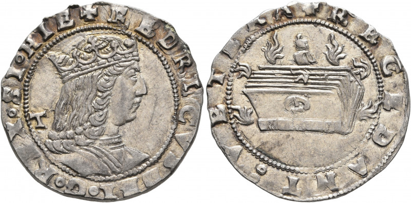 ITALY. Napoli (Regno). Frederico III (IV d'Aragona), 1496-1501. Carlino (Silver,...