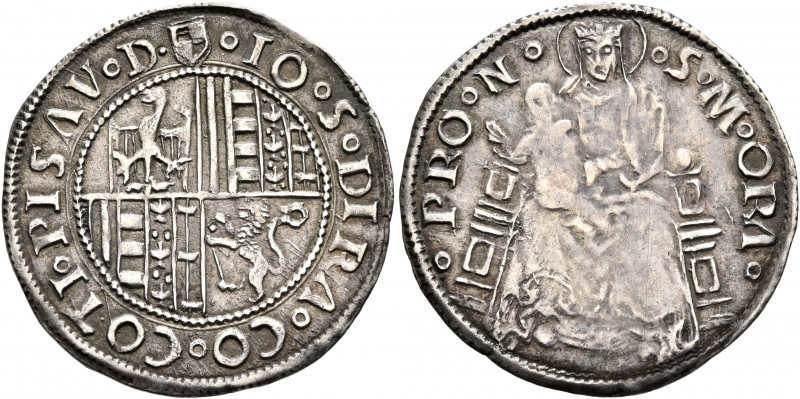 ITALY. Pesaro. Giovanni Sforza, 1480-1500. Grosso (Silver, 24 mm, 2.21 g, 2 h). ...