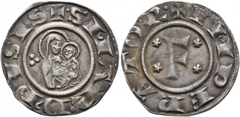 ITALY. Pisa. Repubblica, 1150-1312. Grosso (Silver, 19 mm, 1.55 g, 6 h). ✠•S MAR...