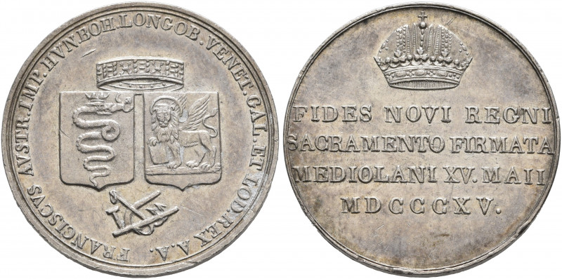 ITALY. Regno Lombardo Veneto. Francesco I d’Austria -1835. Medal 1815 (Silver, 2...