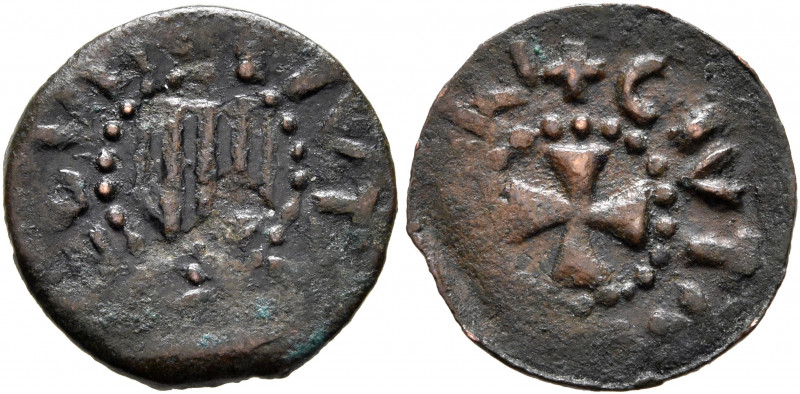 ITALY. Sardegna (Regno). Alfonso V d'Aragona, 1416-1458. Minuto (Bronze, 14 mm, ...