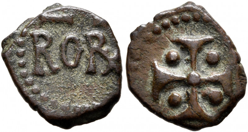 ITALY. Sicilia (Regno). Ruggero II, 1130-1154. Follaro (Bronze, 13 mm, 1.17 g), ...