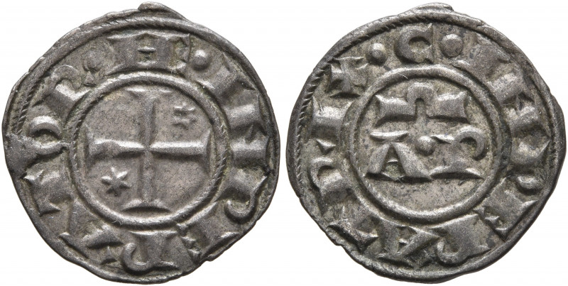 ITALY. Sicilia (Regno). Enrico VI, 1194-1197. Denaro (Silver, 17 mm, 0.76 g, 12 ...