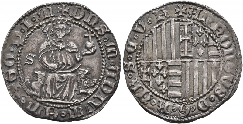 ITALY. Sicilia (Regno). Alfonso I il Magnanimo (the Magnanimous), 1416-1458. Car...