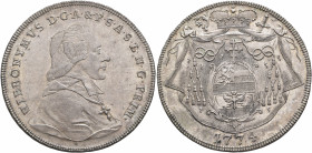 AUSTRIA. Salzburg, Erzbistum. Hieronymus Franz de Paula Josef, Graf Colloredo von Waldsee und Mels, 1772-1803. Taler 1774 (Silver, 40 mm, 28.09 g, 12 ...