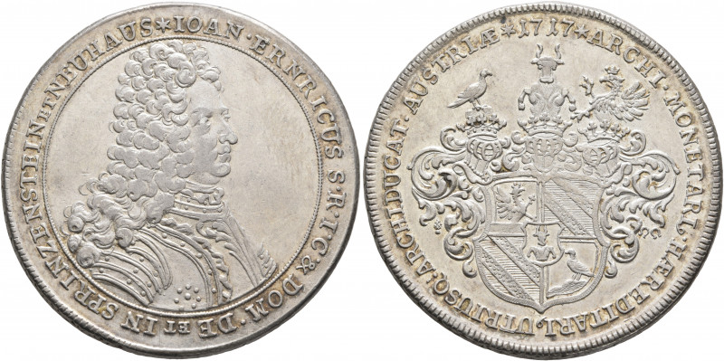 AUSTRIA. Sprinzenstein. Johann Ehrenreich, 1705-1729. Taler 1717 (Silver, 40 mm,...