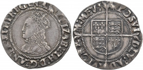 BRITISH, Tudor. Elizabeth I, 1558-1603. Groat (Silver, 22 mm, 2.20 g, 10 h), second issue, 1560-1561. (Martlet) ELIZABETH D G AN FR ET HI REGINA Crown...