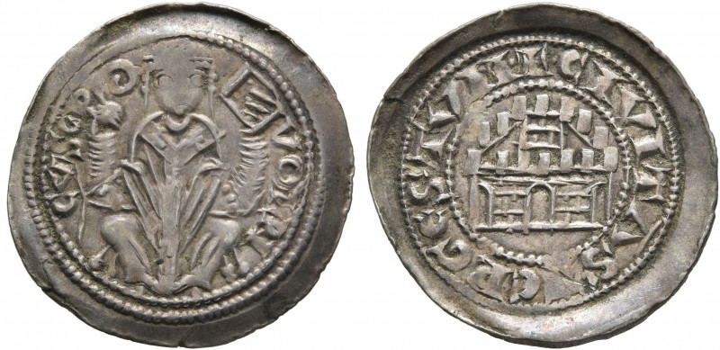 ITALY. Trieste. Volrico de Portis, 1234-1254. Denaro (Silver, 20 mm, 1.19 g, 6 h...