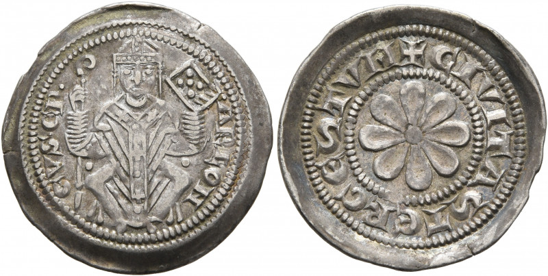 ITALY. Trieste. Arlongo, 1254-1280. Denaro (Silver, 19 mm, 1.00 g, 10 h). ARLONG...