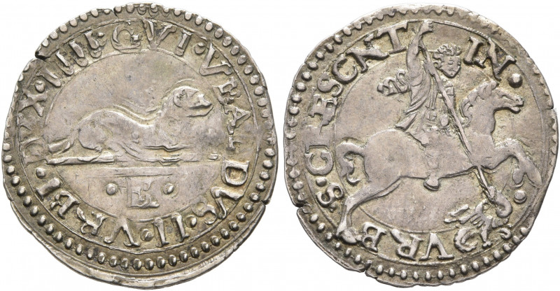 ITALY. Urbino. Guidobaldo II della Rovere, 1538-1574. Armellino (Silver, 19 mm, ...