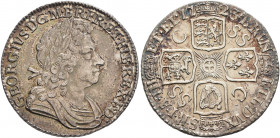 BRITISH, Hanover. George I, 1714-1727. Shilling 1723 (Silver, 25 mm, 5.97 g, 6 h) GEORGIVS D G M B FR ET HIB REX F D Laureate bust of George I to righ...