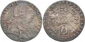 BRITISH, Hanover. George III, 1760-1820. Shilling 1787 (Silver, 25 mm, 6.00 g, 12 h) GEORGIVS III DEI GRATIA Laureate bust of George III to right. Rev...