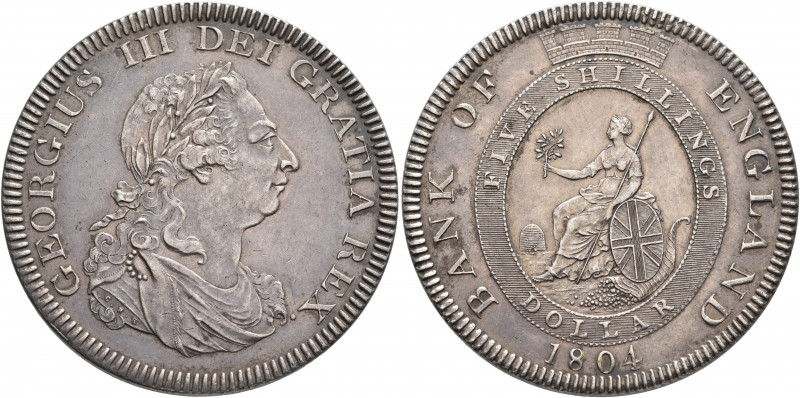 BRITISH, Hanover. George III, 1760-1820. Dollar of 5 Shillings 1804 (Silver, 40 ...