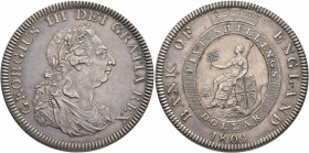 BRITISH, Hanover. George III, 1760-1820. Dollar of 5 Shillings 1804 (Silver, 40 mm, 27.01 g, 11 h), Bank of England issue GEORGIUS III DEI GRATIA REX ...