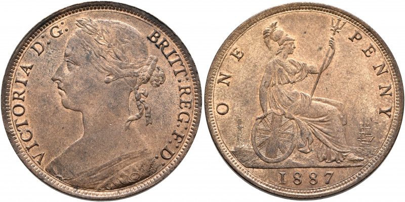 BRITISH, Hanover. Victoria, 1837-1901. Penny 1887 (Bronze, 30 mm, 9.42 g, 1 h). ...