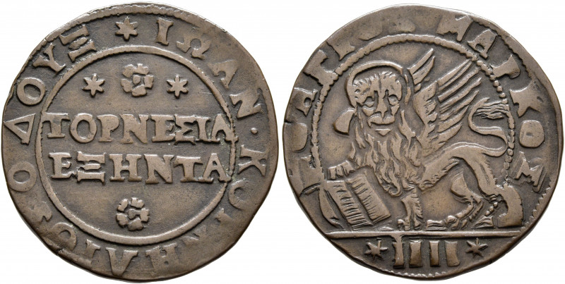 ITALY. Venezia (Venice). Giovanni Cornaro, 1624-1630. 60 Tornesi or 4 Soldi (Bro...