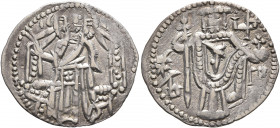 BULGARIA. Second Empire. Ivan Aleksandar, 1331–1371. Gros (Silver, 20 mm, 1.00 g, 6 h). Christ, nimbate, seated facing on throne, raising his right ha...